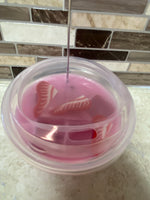 Pink drink with strawberries